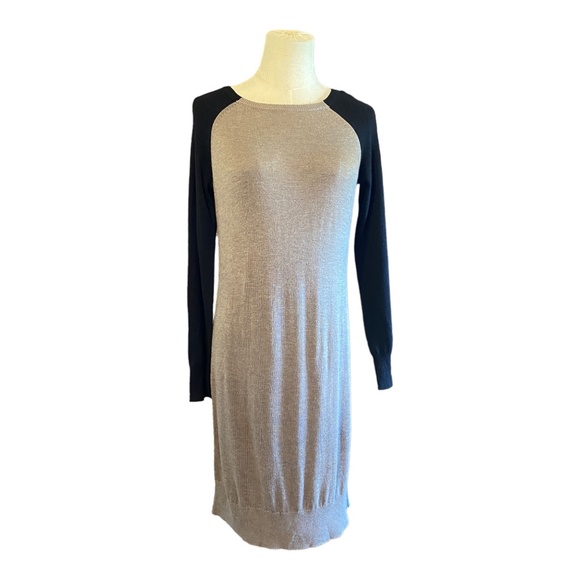 Philosophy Cashmere Blend Sweater Dress Gray Black Size Small - Picture 1 of 6